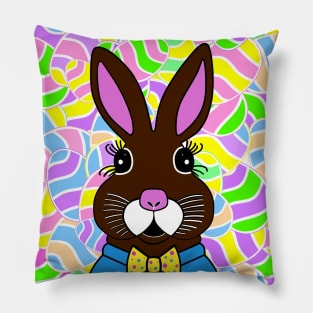 FUNNY Easter Bunny - Easter Bunny Art Pillow