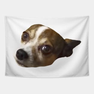 Chihuahua Head (she loves cheese) good dog for pets Tapestry