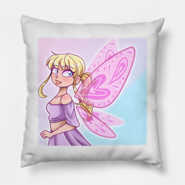 Pastel Fairy Pillow by LittleGreenHat