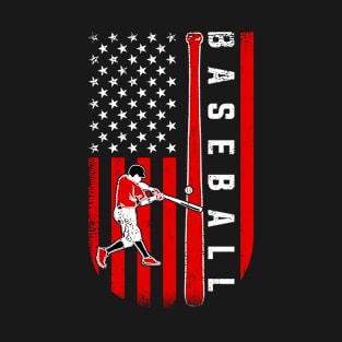 American Flag Baseball Team for Men Boys Girls Women T-Shirt