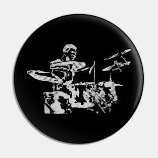 Drummer Abstract Modern Style Pin