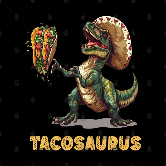 Tacosaurus Funny Tacos Tuesday T-rex Holding Taco Dinosaur For Cinco De Mayo by familycuteycom