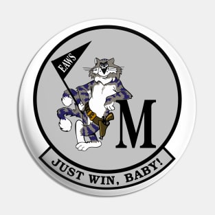 F-14 Tomcat - Just Win, Baby - Silver - Clean Style Pin