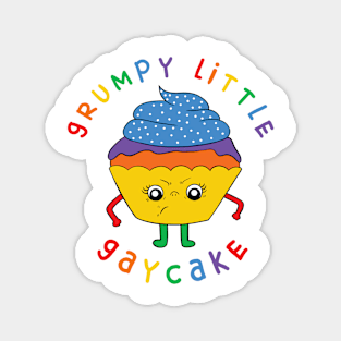 Grumpy Little Gaycake - LGBT Design - Yellow Version Magnet