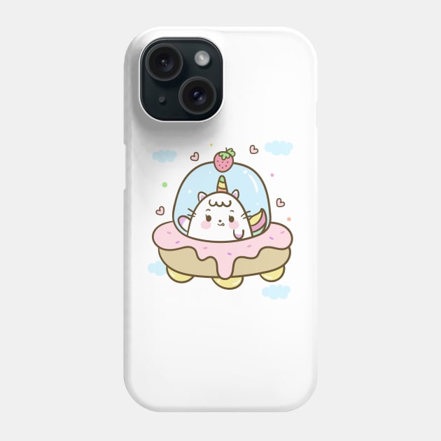 Doughnut Cat Unicorn Phone Case by CatMarceline