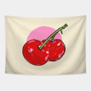 Cherries Romance Tapestry