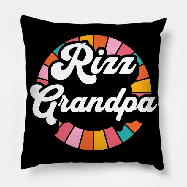 Rizz Grandpa | Granddad | W Riz | Family | Rizzler | Rizz god | Funny gamer meme | Streaming | Rizzard Pillow by octoplatypusclothing@gmail.com