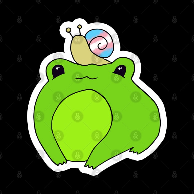 transgender pride frog by Gumdrop