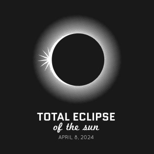 Total Eclipse of the Sun 2024, Halftone (dark backgrounds) T-Shirt