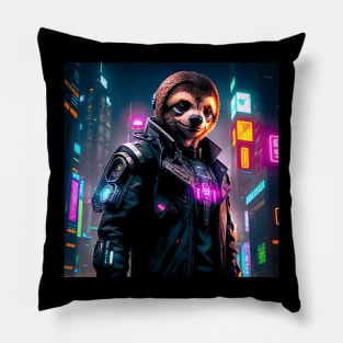 Cyberpunk Sloth Pillow