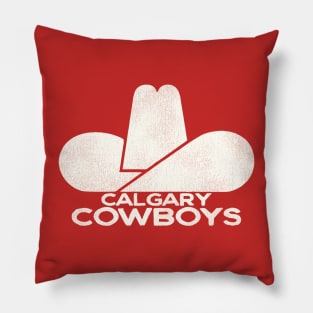 Defunct Calgary Cowboys Hockey Team Pillow