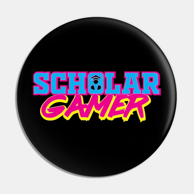 Scholar Gamer Pin by vphsgraphics