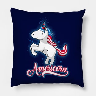 Americorn-Patriotic Proud American Unicorn Kids Pillow