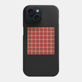 Classic Gingham in red, mustard gold and pine green Phone Case