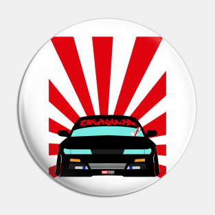 S13 Silvia Nissan Drift King JDM Okinawa Rising Sun Fast X Pin