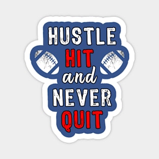 Never Quit Football Magnet