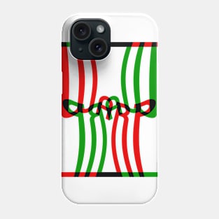 Warp Typography (Red Green Black) Phone Case