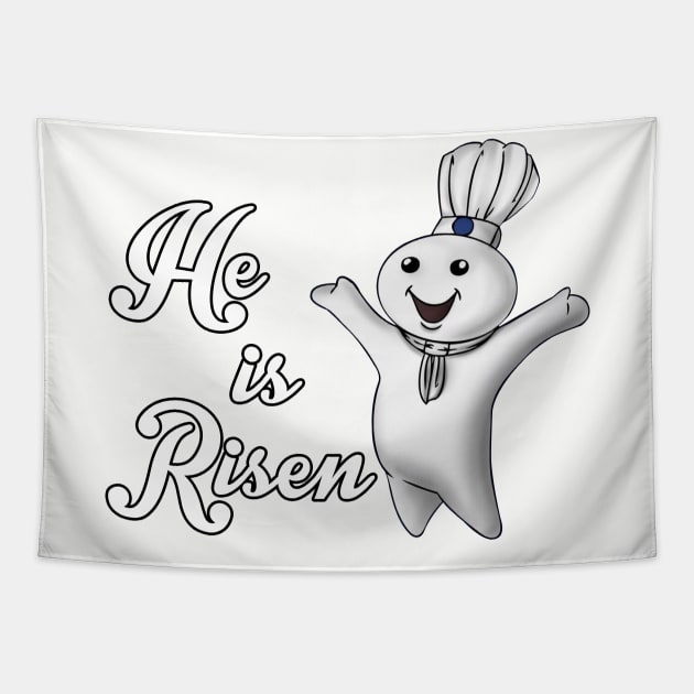 He is Risen - Pillsbury Doughboy Parody Tapestry by tinastore