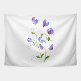 purple sweat peas flowers 2021 Tapestry