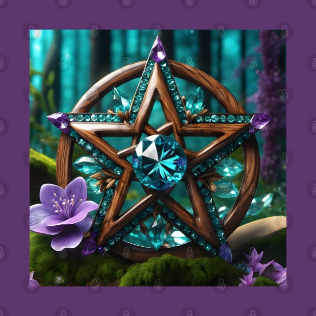 Crystal Wooden Pentacle by PurplePeacock