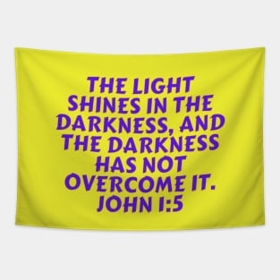 Bible Verse John 1:5 Tapestry