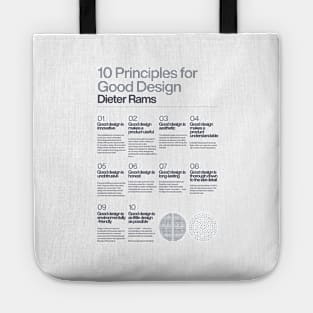 10 Principles for a good Design, Dieter Rams, White, Braun, Helvetica, Typographic, Quote, Modern Art, Wall Ar, Industrial Design Tote