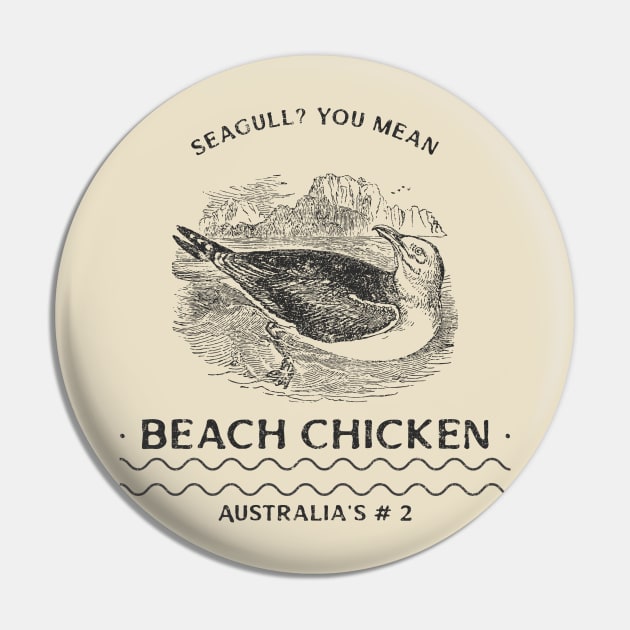 Beach Chicken Pin by nightDwight