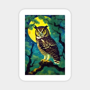 Owl Oil painting Magnet