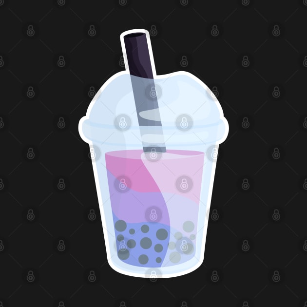 Bisexual Kawaii Bubble Tea T-Shirt by fyreriot