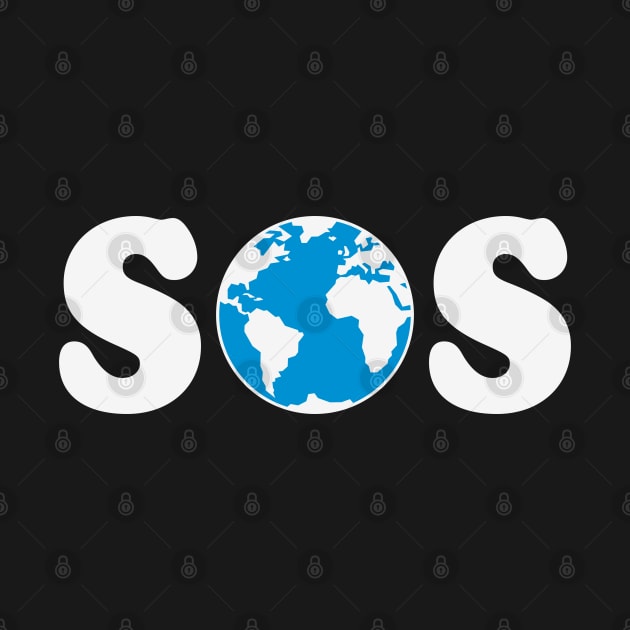 SOS – Earth Overshoot Day / Climate Change (White / 2C) by MrFaulbaum