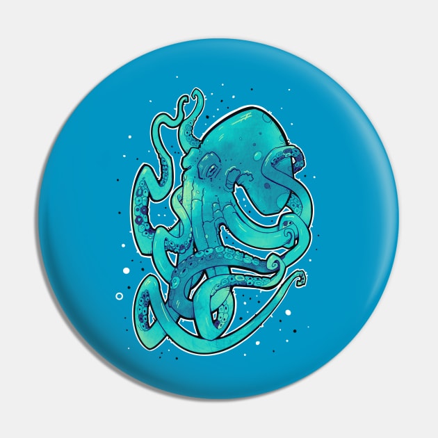 blue green octopus Pin by weilertsen