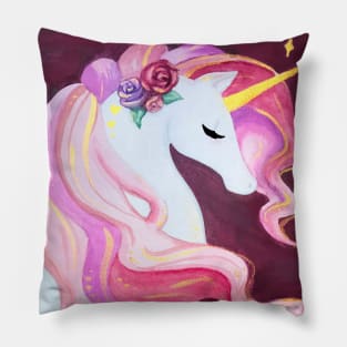 Valentines Unicorn Pillow