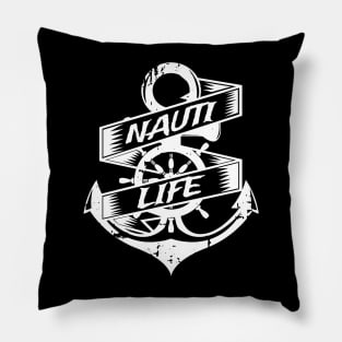 Nauti Life, maritime, nautical, Sailor, Anchor Pillow