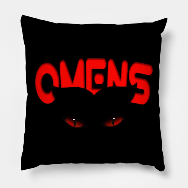 Omens Cats Lovers Eyes Dark eyes Cats Pillow by Mirak-store 
