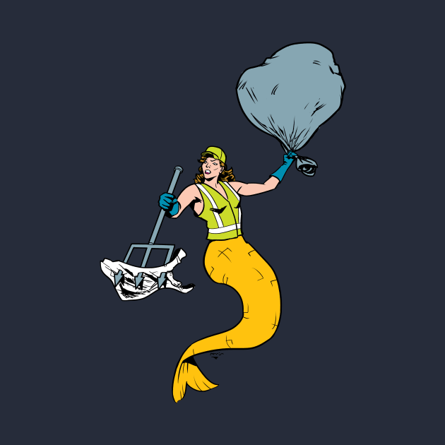 Mermaid Garbage Collector by Victor Maristane