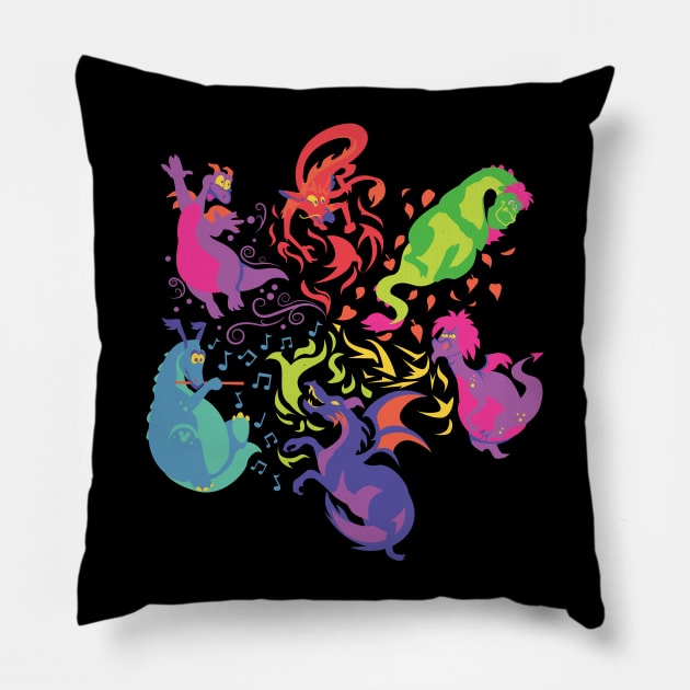 The Wheel of Dragons Pillow by SurefootDesigns