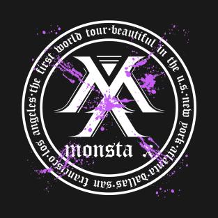 MONSTA X Beautiful World Tour US Stops Splatter Logo T-Shirt