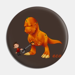 Holding Hands - Rex With Boy Edition Pin