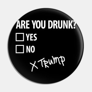 Are you drunk Trump 4th of July Funny politics (light design) Pin