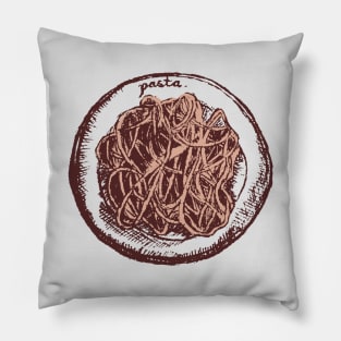 Pasta Spaghetti Lovers Sketch Pillow