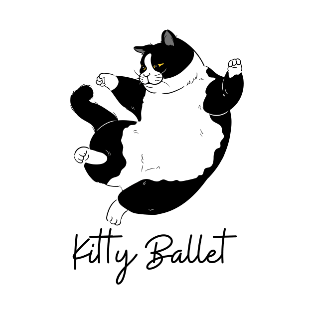 Funny Cat Ballet Dancer by TammyWinandArt