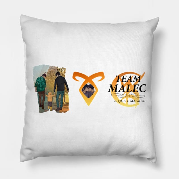 Team Malec Mugs Pillow by Cannotbe