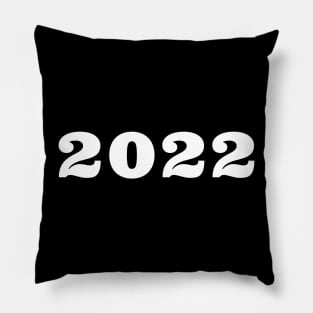 2022. Simple Typography Black 2022 design. Pillow