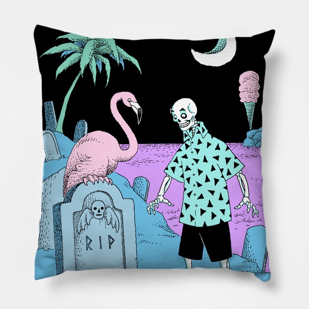 Memphis Bill and the Watermelon Slice Pillow by Haunted Nonsense