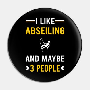 3 People Abseiling Abseil Pin