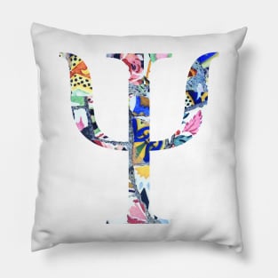 Barcelona Gaudi Mosaic Psi Sorority Letter Sticker Pillow