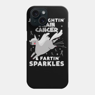 brain cancer funny unicorn farting sparkles Phone Case