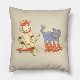 Skateboard Dogs Don't Like Roller Skate Cats Pillow