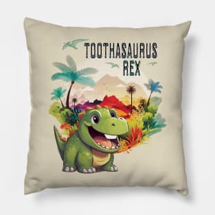 Toothasaurus Rex - king of the tooth Pillow