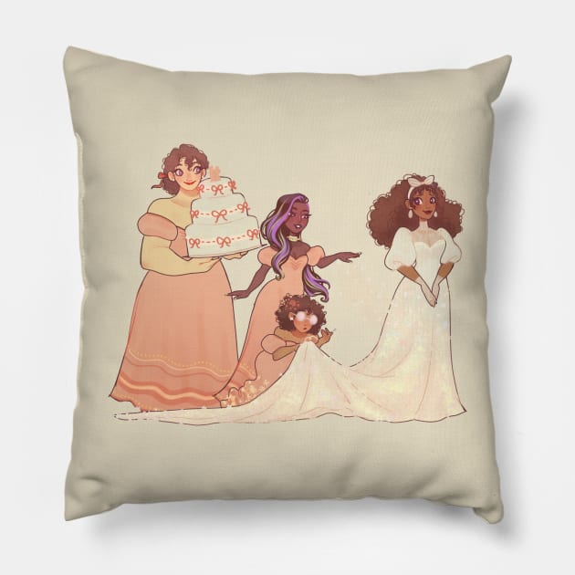 Dolores wedding day Pillow by Anemonaii